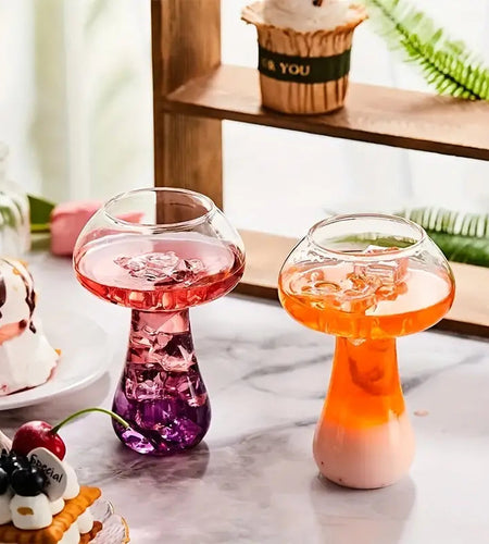 Mushroom Martini Cocktail Glass Set