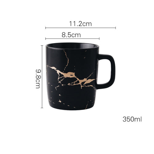 Load image into Gallery viewer, Coffee Mugs Marble Gold Inlay
