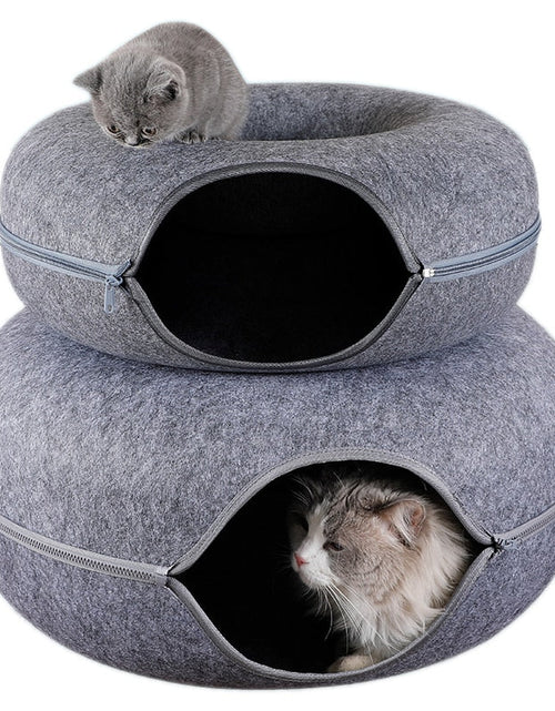 Load image into Gallery viewer, Donut Shaped Cat Bed
