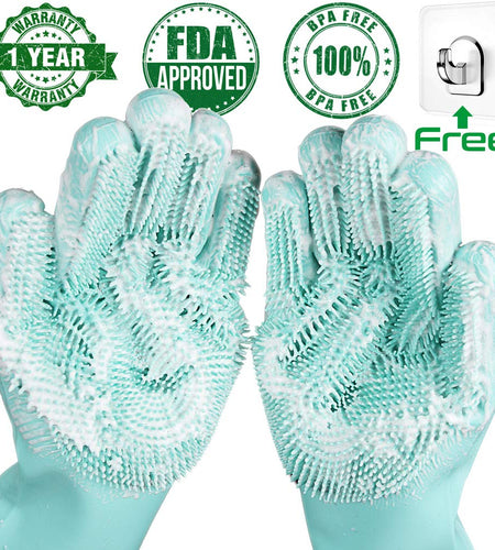 1 Pair Silicone Dishwashing Scrubber