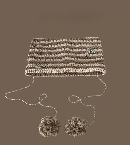 Striped Knitted Wool Winter Beanie