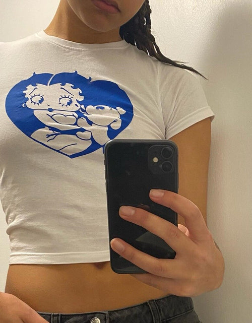 Load image into Gallery viewer, Cute Cartoon Print Women Crop Tops
