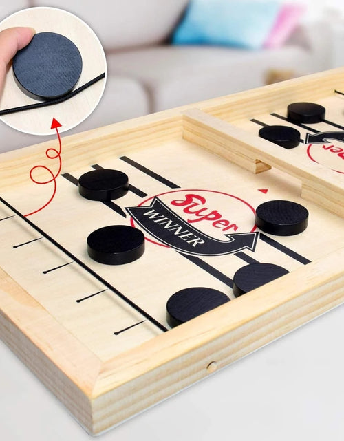 Load image into Gallery viewer, Table Hockey Fast Sling Puck Board Game
