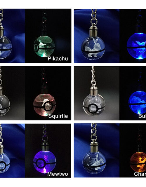 Load image into Gallery viewer, Anime LED Crystal Keychain
