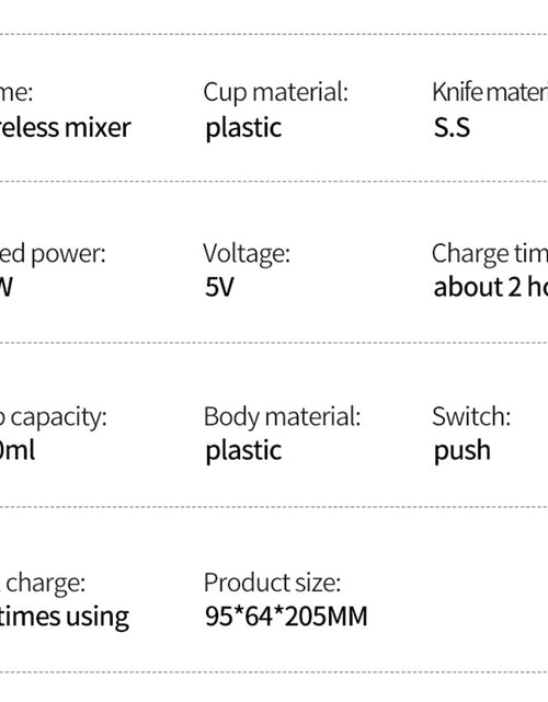 Load image into Gallery viewer, Wireless Electric Food Mixer Blender
