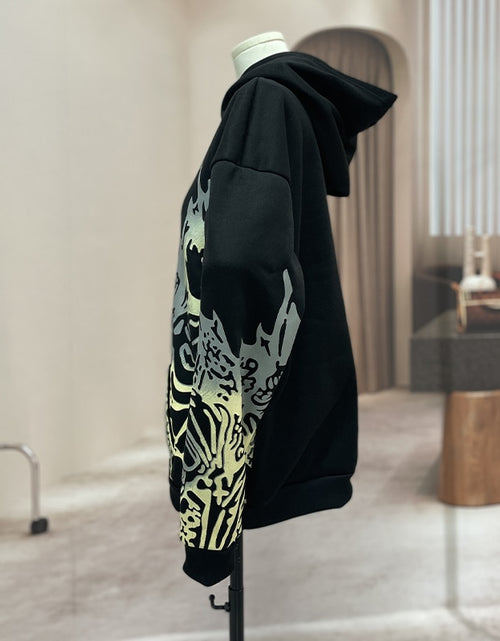 Load image into Gallery viewer, Streetwear Skull Print Hoodies
