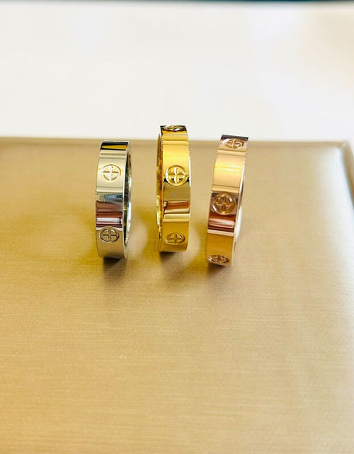 Load image into Gallery viewer, Classic Cross with Stone Rings
