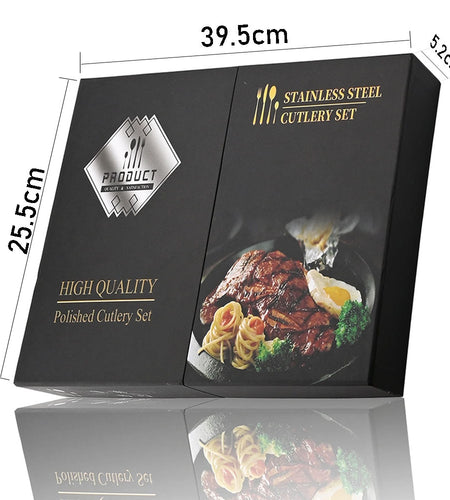 24Pcs Stainless Steel Cutlery Set