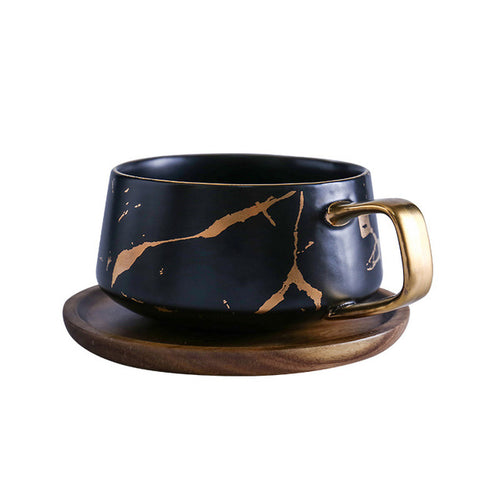 Load image into Gallery viewer, Coffee Mugs Marble Gold Inlay
