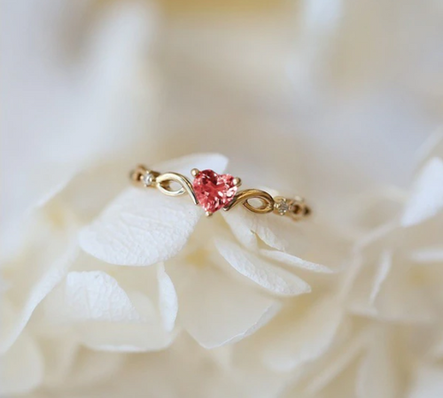 Load image into Gallery viewer, Huitan Simple Heart Ring
