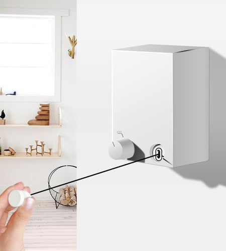Punch-Free Retractable Clothesline