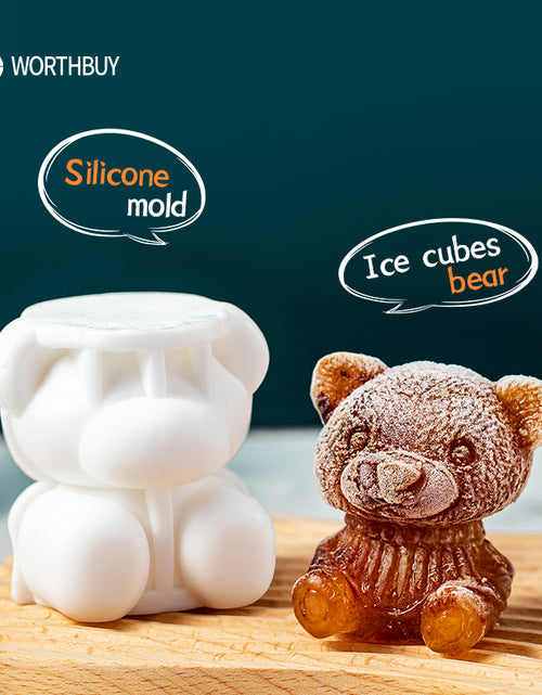 Load image into Gallery viewer, Cute Teddy Bear Silicone Mould Ice Cube Maker

