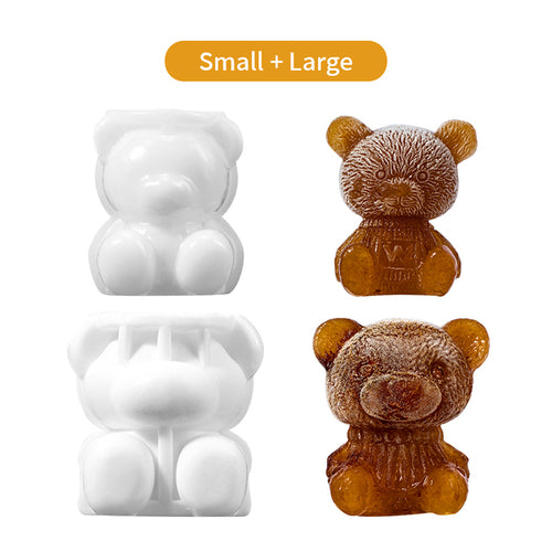 Load image into Gallery viewer, Cute Teddy Bear Silicone Mould Ice Cube Maker
