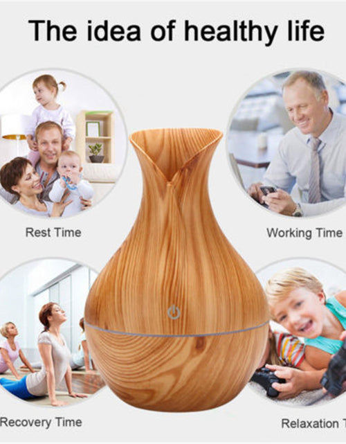 Load image into Gallery viewer, Vase Shape Wood Grain Humidifier
