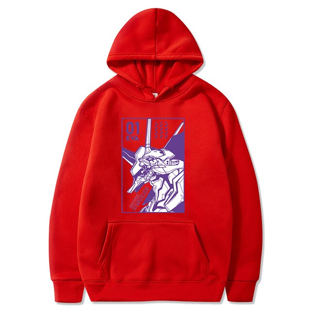 Anime EVA Men's Long Sleeve Hoodies