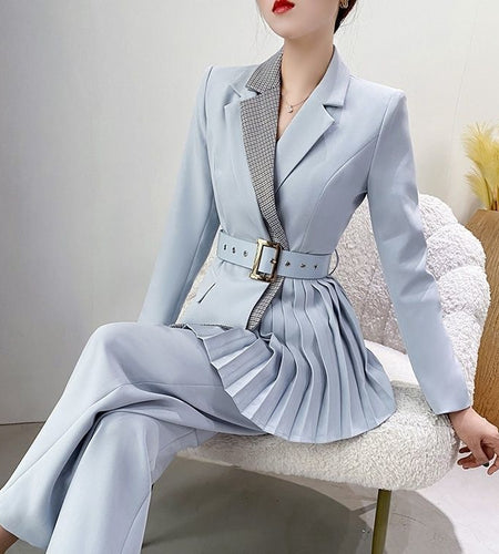 Irregular Pleated Blazers