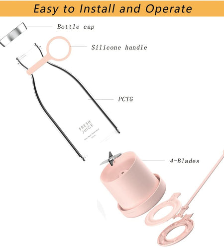 Portable Blender Bottle w/ Magnetic Charger