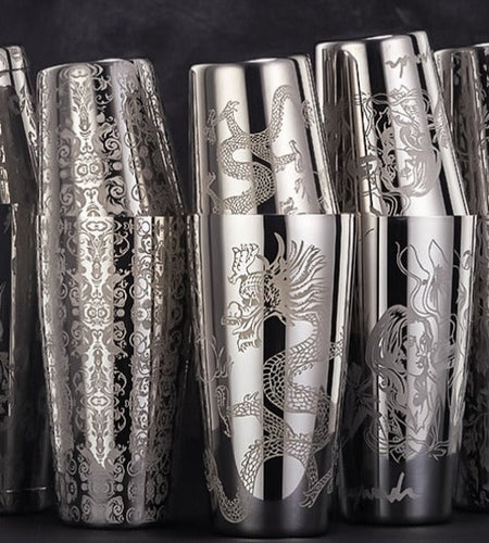 Engraved Boston Shaker