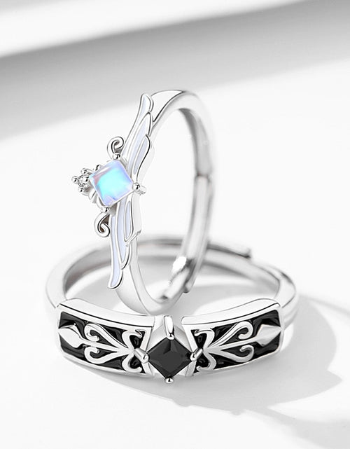 Load image into Gallery viewer, Knight Guardian Princess Crown Couple Rings
