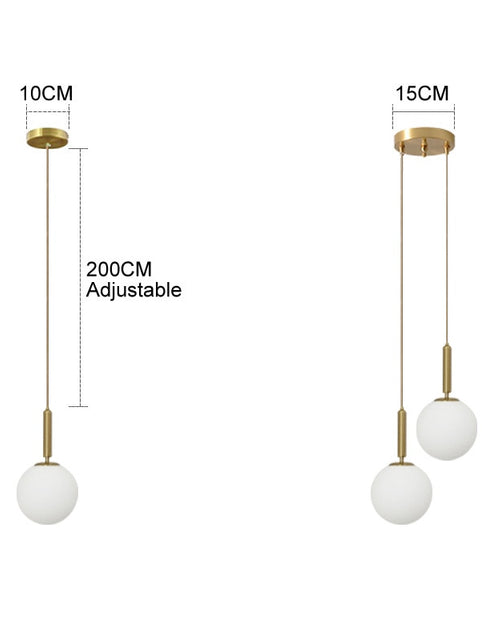 Load image into Gallery viewer, Modern LED Glass Ball Chandelier Lights
