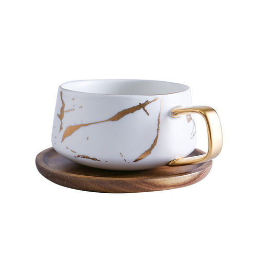 Load image into Gallery viewer, Coffee Mugs Marble Gold Inlay
