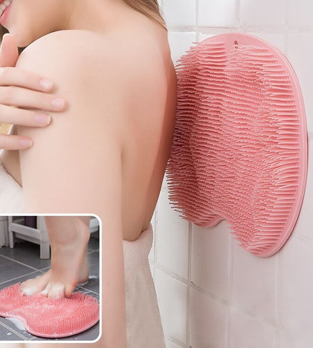 Bath Mat Back Massage Silicone Brush