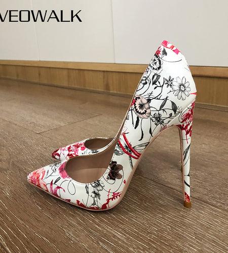 Veowalk Flowers Stiletto Pumps