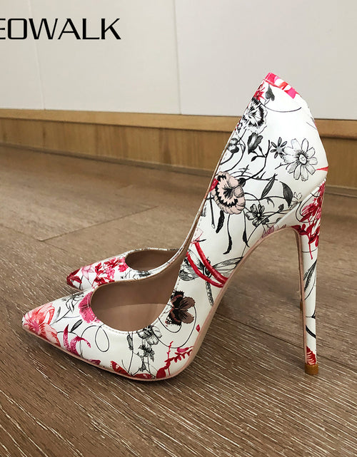 Load image into Gallery viewer, Veowalk Flowers Stiletto Pumps
