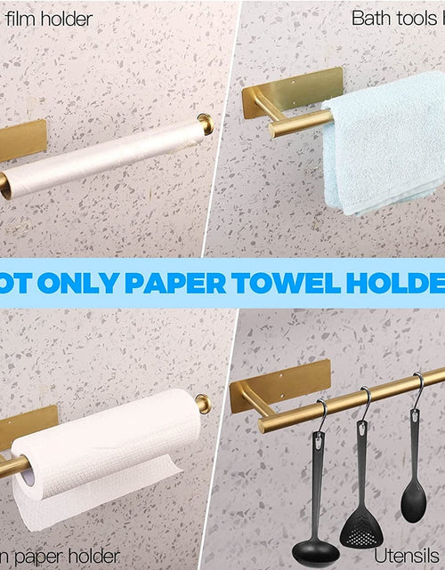 Load image into Gallery viewer, Adhesive Stainless Steel Toilet Paper Holder
