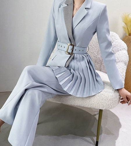 Irregular Pleated Blazers