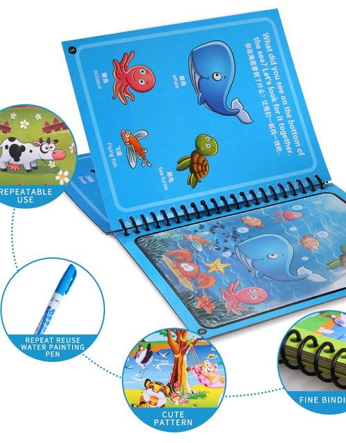 Load image into Gallery viewer, Magic Water Drawing Coloring  Book
