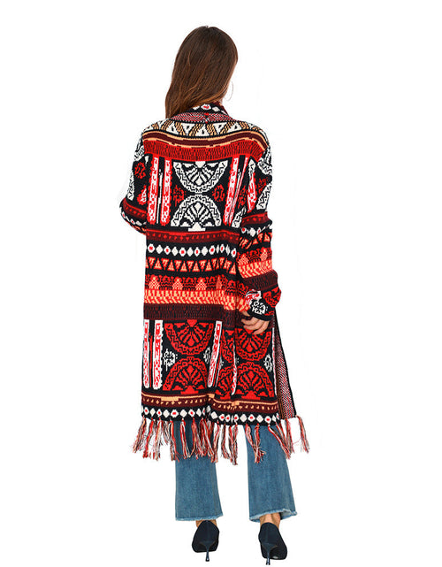 Load image into Gallery viewer, Ethnic Fringe Cardigan
