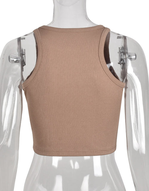 Load image into Gallery viewer, Sleeveless O-Neck Basic Slim Vest Tee
