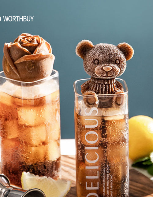 Load image into Gallery viewer, Cute Teddy Bear Silicone Mould Ice Cube Maker
