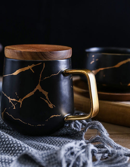 Load image into Gallery viewer, Coffee Mugs Marble Gold Inlay
