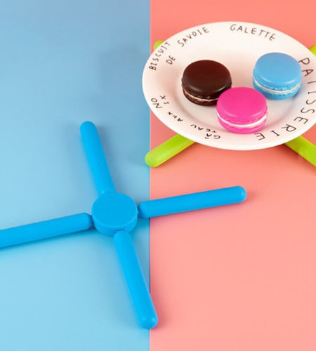 Kitchen Utility Foldable Cross Silicone Trivets