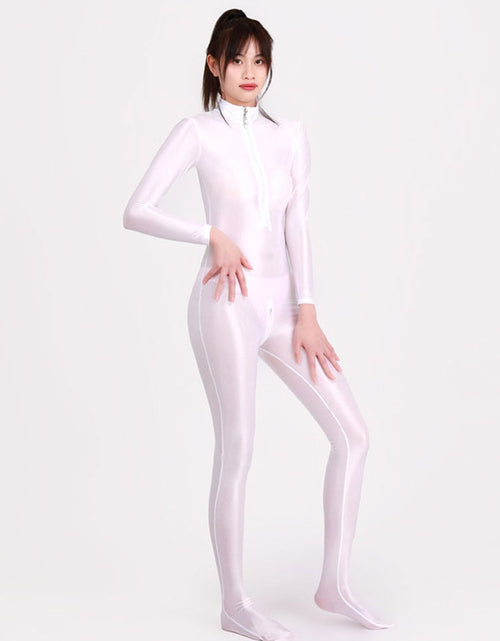 Load image into Gallery viewer, Glossy Elastic One-Piece  Jumpsuit
