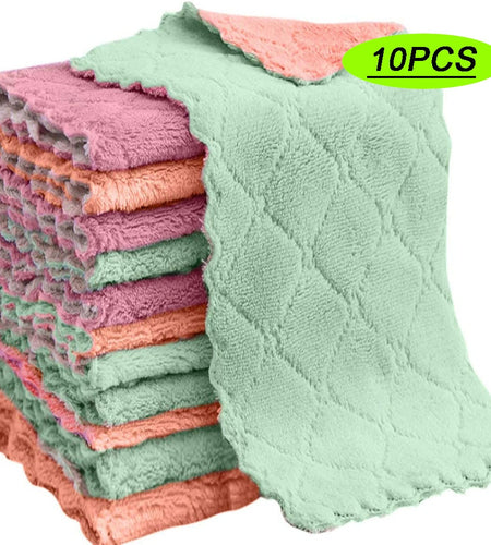10Pcs Microfiber Absorbent Towel
