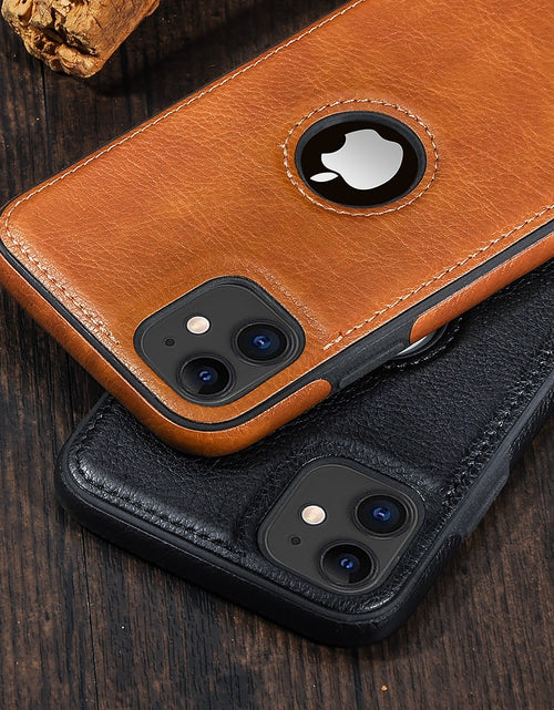 Load image into Gallery viewer, Solid Color PU Leather Phone Case For iPhones
