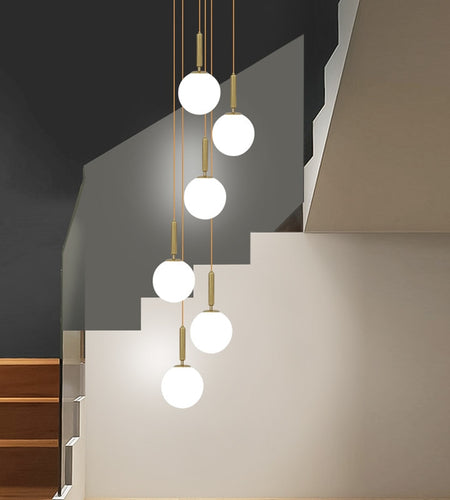 Modern LED Glass Ball Chandelier Lights