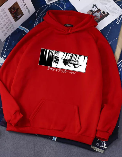 Load image into Gallery viewer, Japanese Anime  Eye Print Hoodie
