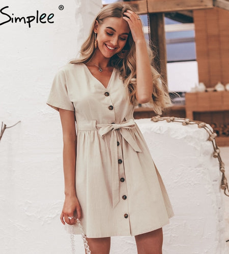 Short V-neck Summer Dresses