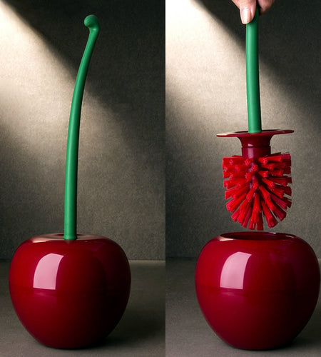 Cherry Shape Toilet Brush Holder Set