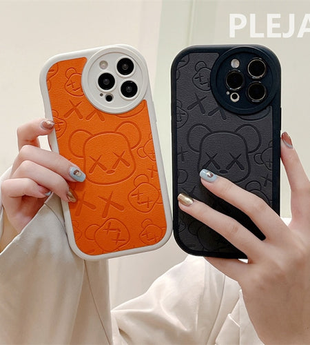 Cartoon Embossed Pattern Phone Case For iPhones