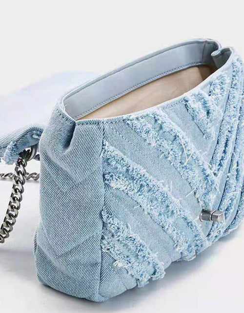 Load image into Gallery viewer, Denim Chain Bag
