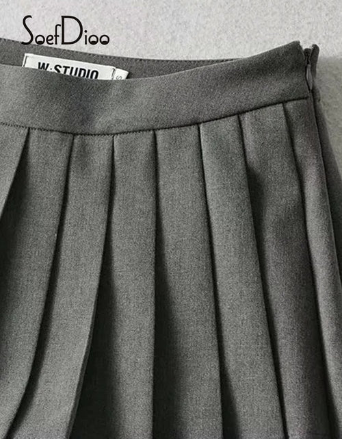 Load image into Gallery viewer, High Waist Side Zipper Skirt
