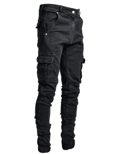 Load image into Gallery viewer, Men&#39;s Multi Pocket Cargo Jeans
