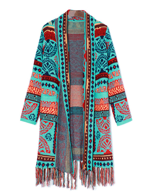 Load image into Gallery viewer, Ethnic Fringe Cardigan
