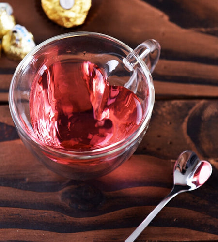 Double Wall Heart Glass Cup