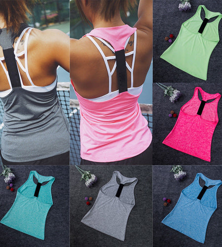 Casual Sleeveless Women  Yoga Shirts